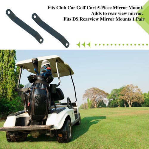 Fits Club Car Golf Cart 5 Panel Mirror Bracket. Add to your rearview mirror. Suitable for DS Rearview Mounts Completely upgraded field of vision Better driving experience 1 pair
