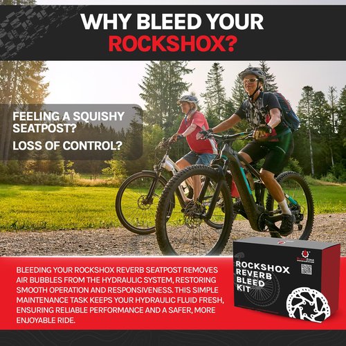BleedZone RockShox Reverb Bleed Kit with 120ml Hydraulic Fluid - Standard Bike Tool Bleeding Kit for RockShox Reverb Dropper Post and X-Loc Hydraulic Systems, Essential Bike Tools & Maintenance