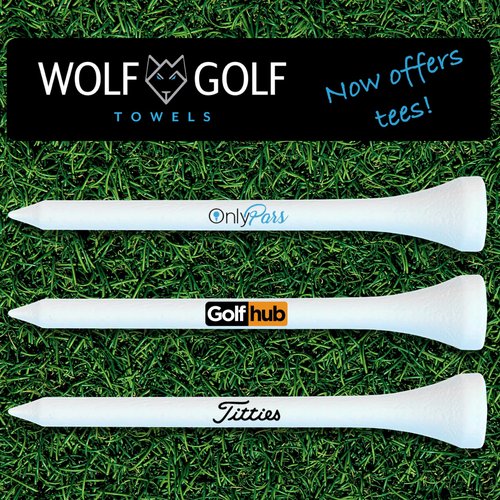 OnlyPars Golf Tees - Golf Hub Tees - Set of 36 Golf Tees - 3 Designs - Golf Tee Gift Set