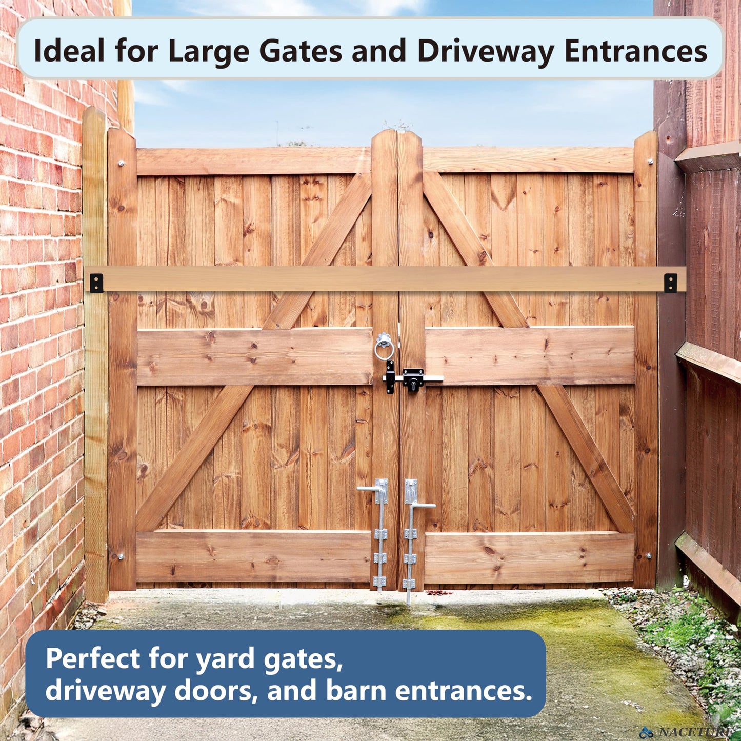 2 Pack White Door Barricade Brackets – Heavy Duty 2x4 U Bracket Door Brace Reinforcement Plates with Screws, Wall Mount Security Bar Holder for Front Door Safety, Anti-Rust Steel, Easy Install