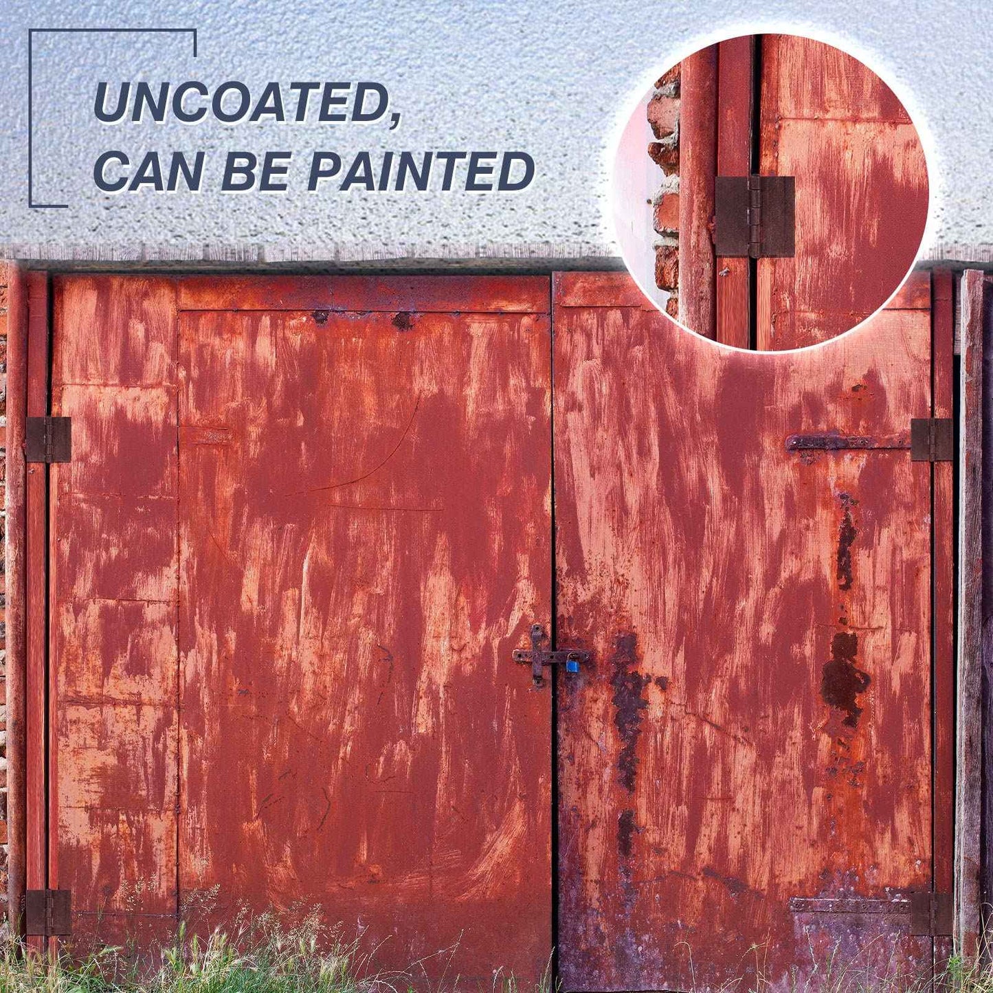 3 Heavy Duty Weldable Hinges 12 Ga Welding Long Lasting Steel Butt Hinge Corrosion and Rust Resistant Metal Weld on Hinges for Trailer Door Gates (4 Pcs)