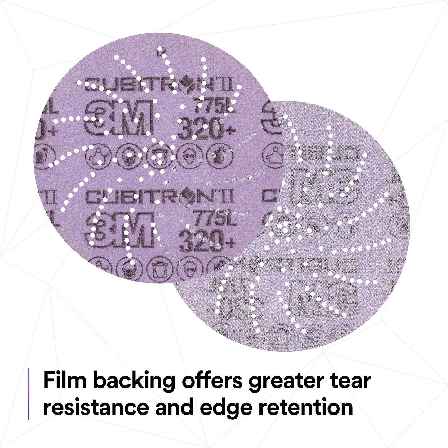 3M Xtract Cubitron II Hookit Clean Sanding Film Disc 775L, 120+, 5 in, Pack of 50 Hook and Loop Sanding Discs for Paint Preparation and Removal, General Sanding, Refining, Blending, and Featheredge