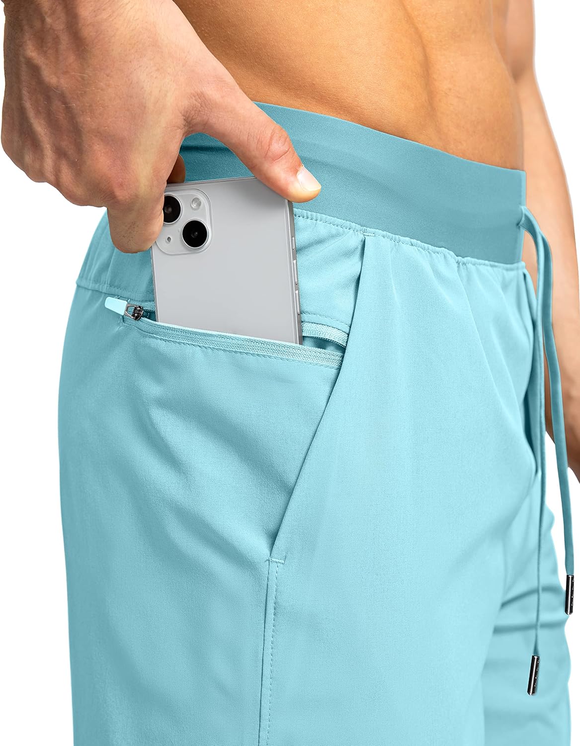 Soothfeel Men's Running Shorts - Lightweight Quick-Dry Athletic Shorts with Zipper Pockets | 9"/7"/5" Options