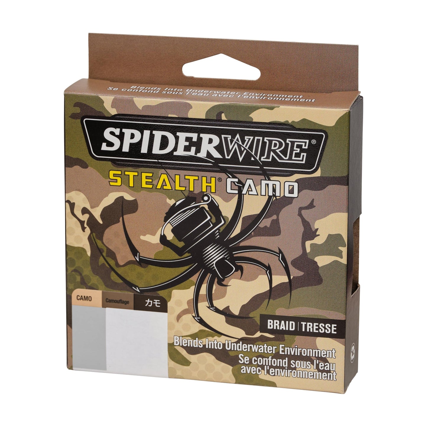 SpiderWire Stealth® Camo Braided Fishing Line, 6lb | 2.7kg, 300yd | 274m Fishing Line, Suitable for Saltwater and Freshwater Environments