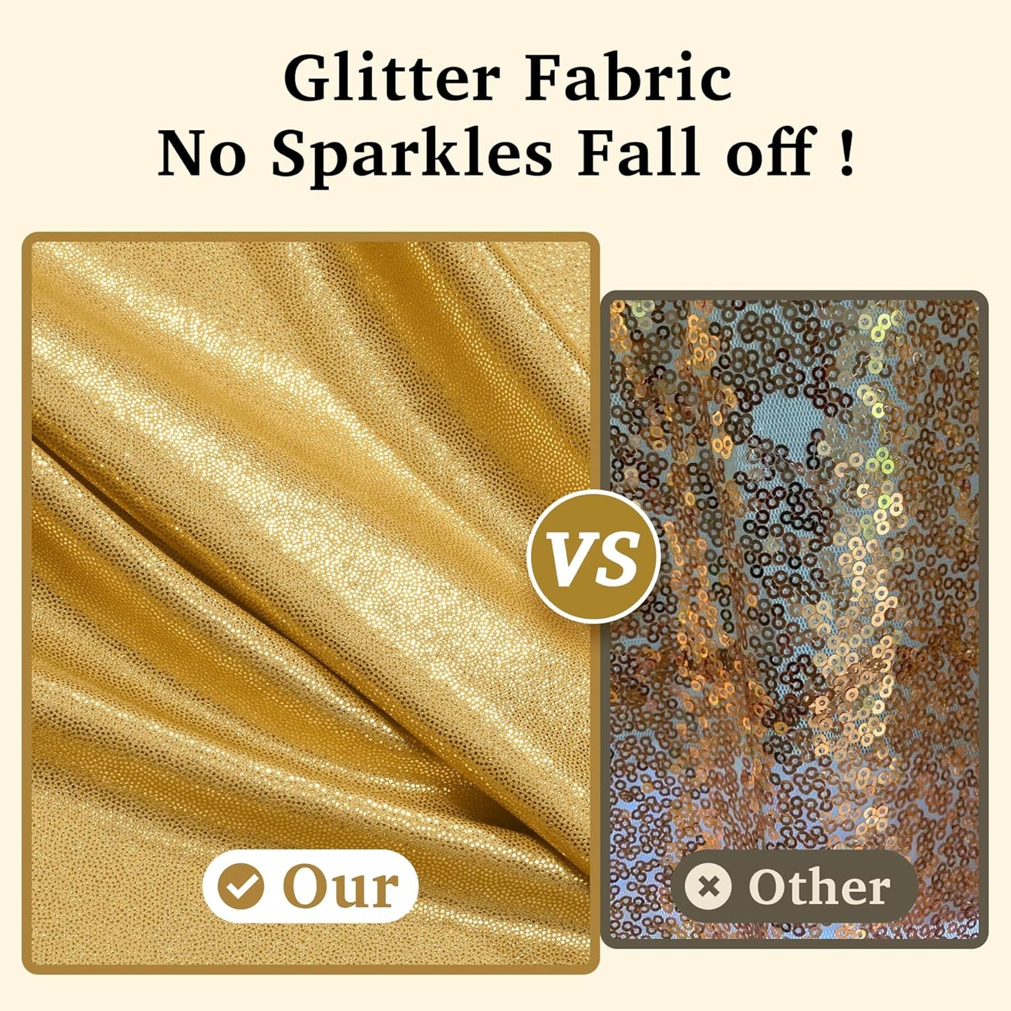 Skiennix Gold Sequin Backdrop Curtain Panels - Wrinkle-Free Glitter Drapes | 10x10 ft for Weddings & Parties