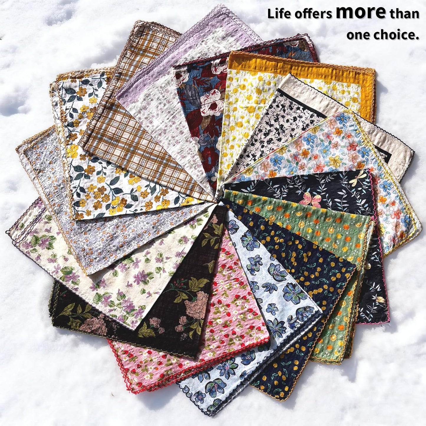 Skiennix 100% Cotton Bandana - Soft 21x21 Inches Square Scarf | Multi-Purpose Hair Covering
