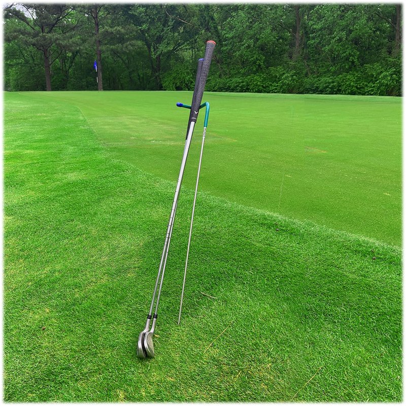 Mobile Pro Shop V-Shaped Golf Club Stand Keeps Your Clubs Clean, Dry & Visible, Made of Highly Durable Stainless Steel - Easy to Carry Golf Club Holder