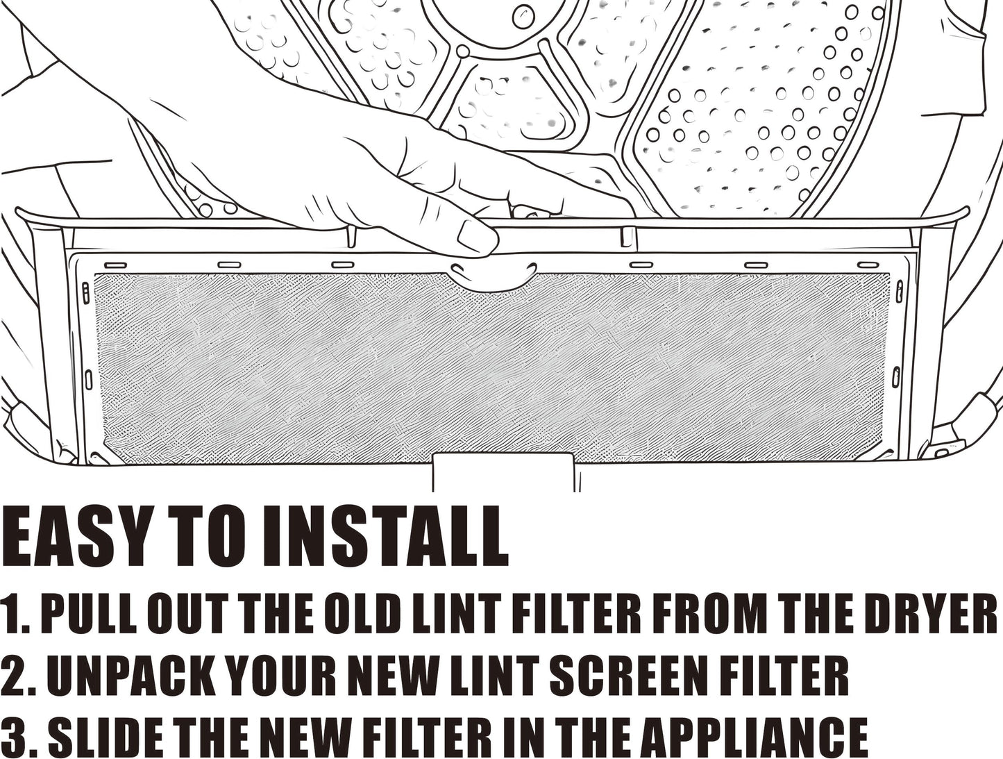 WE03X23881, WE03X23881 Dryer Lint Filter for GE Dryer Lint Screen Replacement Dryer Lint Catcher for GE Hotpoint Dryer Lint Screen Dryer Lint Filter Replacement Dryer Filter Clothes Dryer Replacement