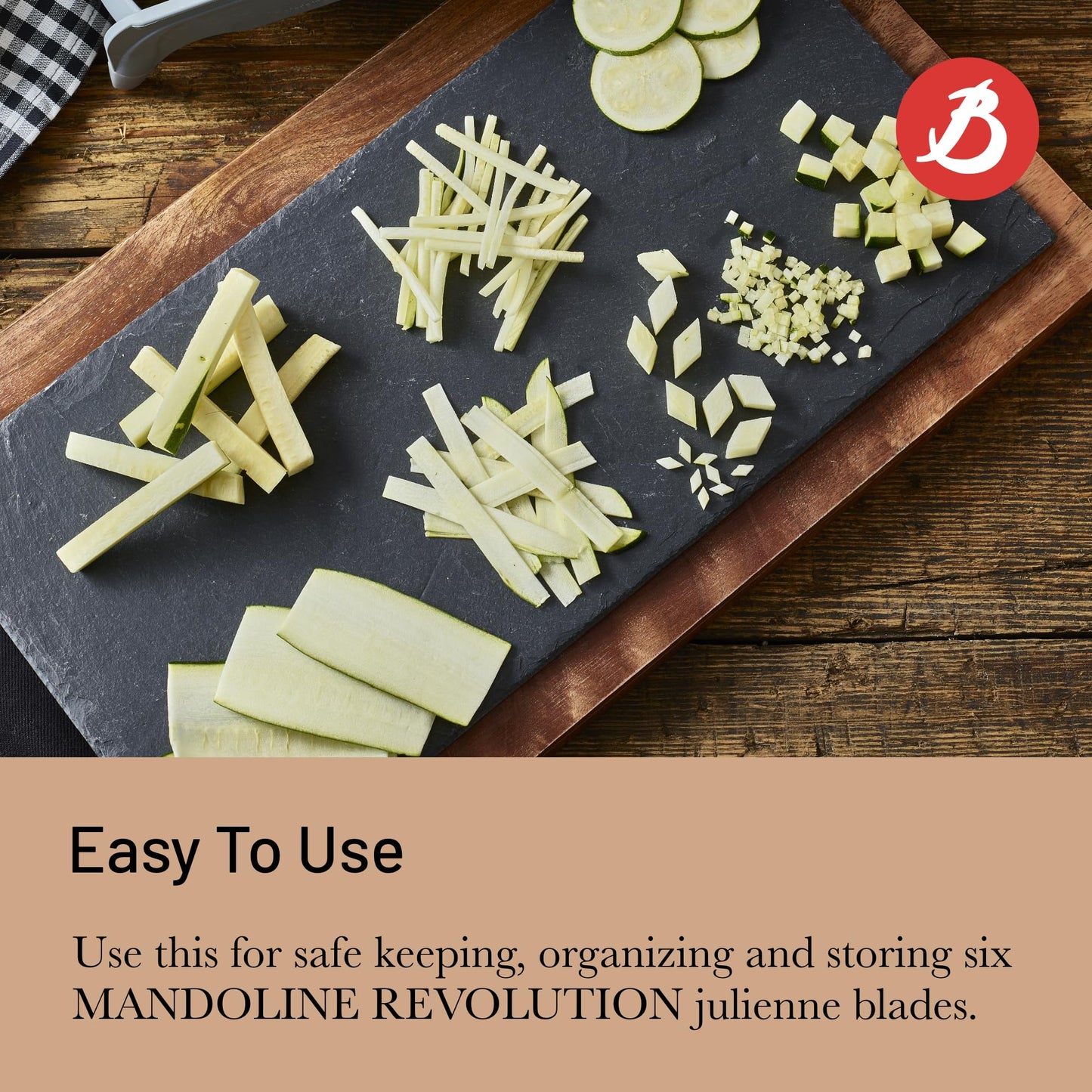 de Buyer REVOLUTION MASTER Storage Box - Fits & Organizes Julienne Blades for LA MANDOLINE REVOLUTION MASTER - Blades Not Included - Made in France