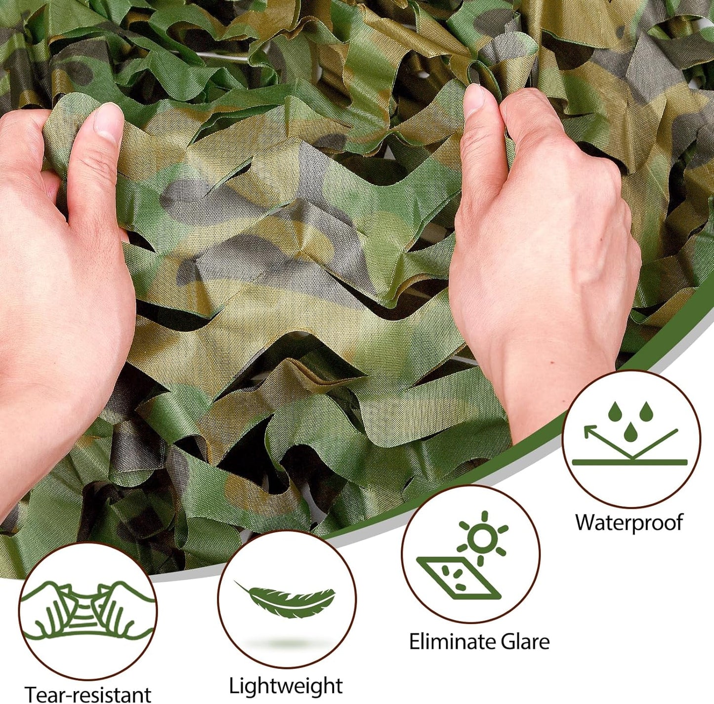 Skiennix Camo Netting - Versatile Camouflage Tarp for Hunting, Camping & Decorations | 20x20, 10x20, 10x10 Sizes