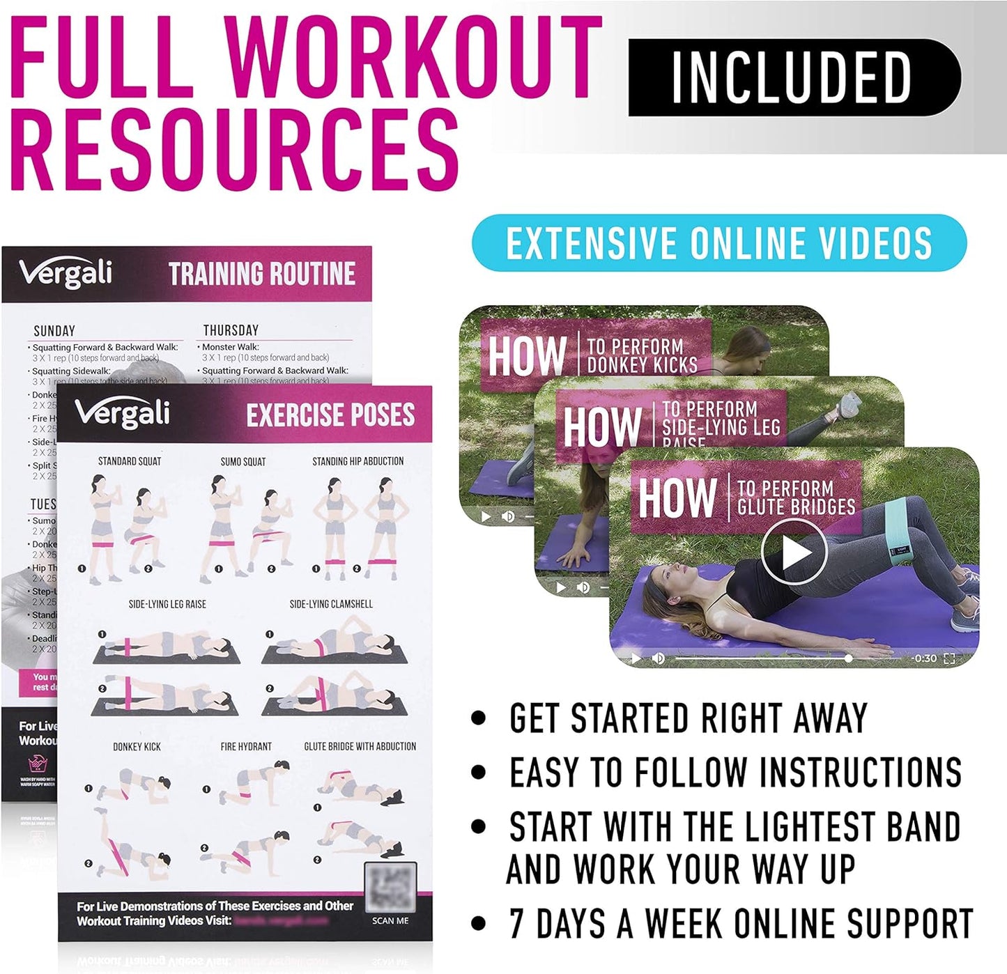 Skiennix Resistance Bands - 4 Fabric Booty Bands Set for Effective Leg, Hip & Glute Workouts