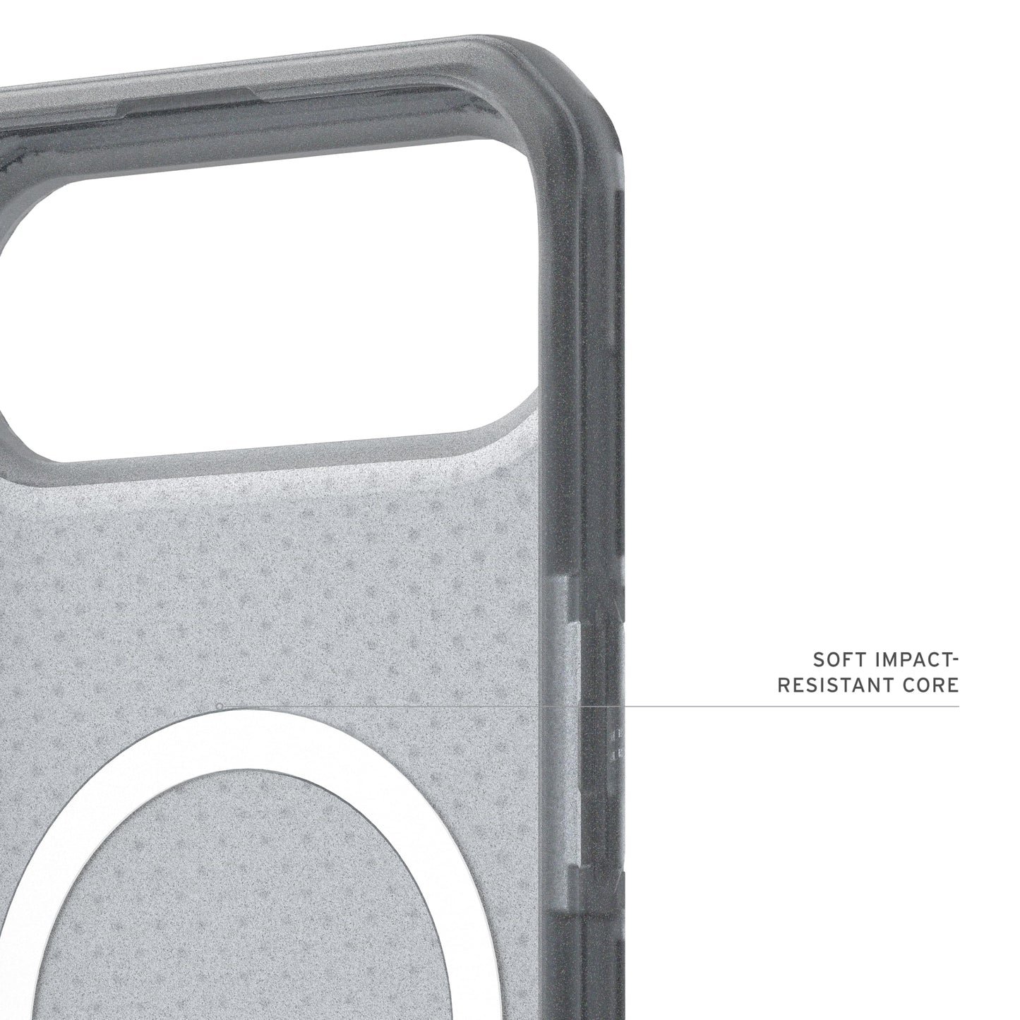 URBAN ARMOR GEAR UAG Designed for iPhone Air Case Dot - Compatible with MagSafe Translucent Military Grade Protective Cover, Ash