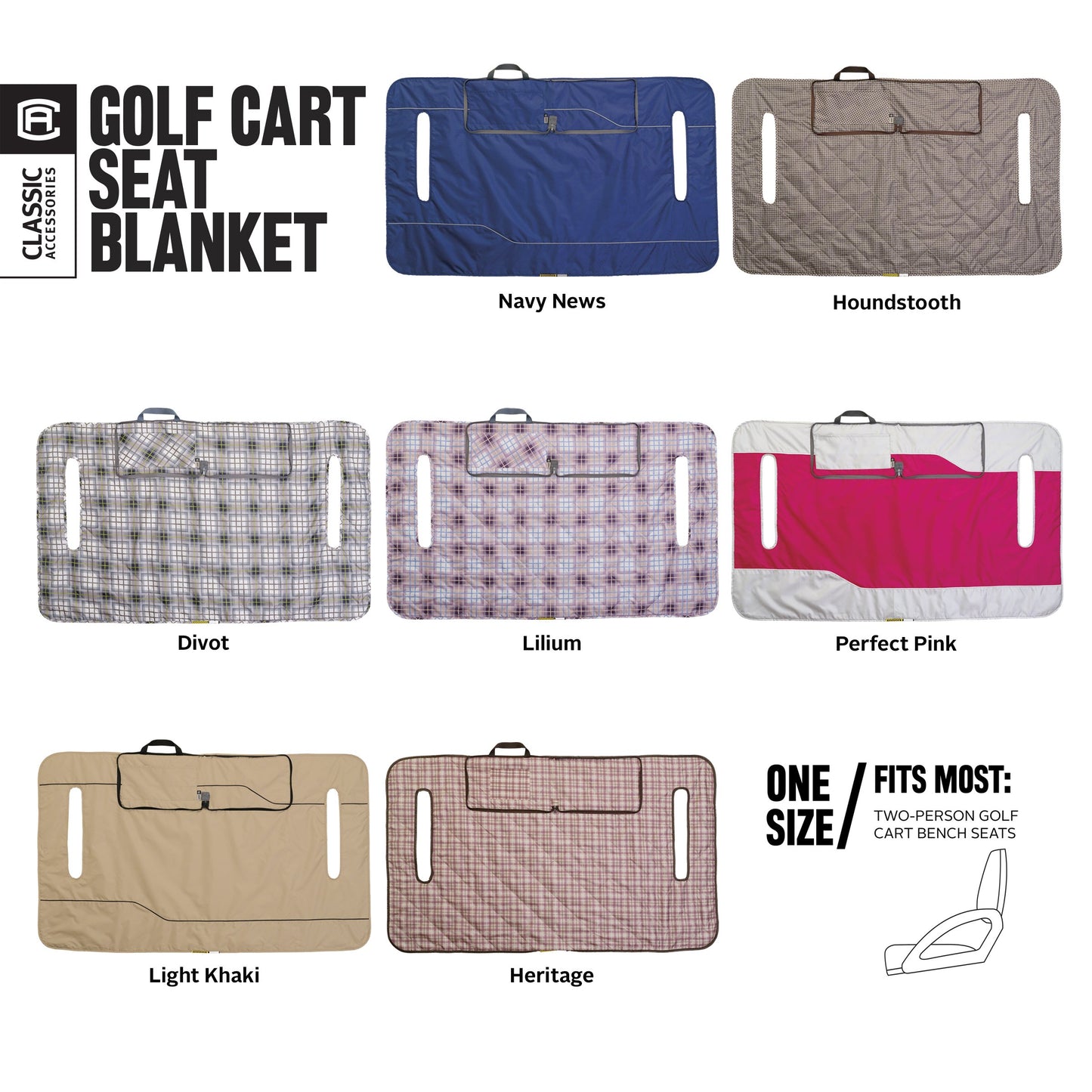 Classic Accessories Fairway Golf Cart Seat Blanket, Navy News