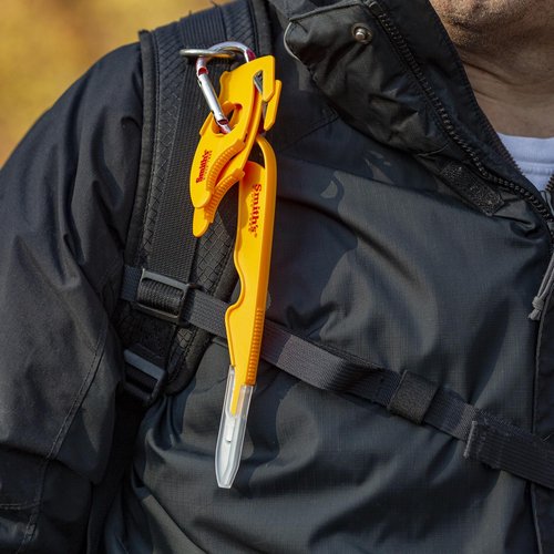 Smith's 51397 Field Dressing Combo Kit – Skinning Knife – 2x Gut Hooks – Surgical-Grade Steel Blade – Plastic Blade Cover – Disposable Cleaning Knives – Deet Hunting Knives – Lightweight, Yellow