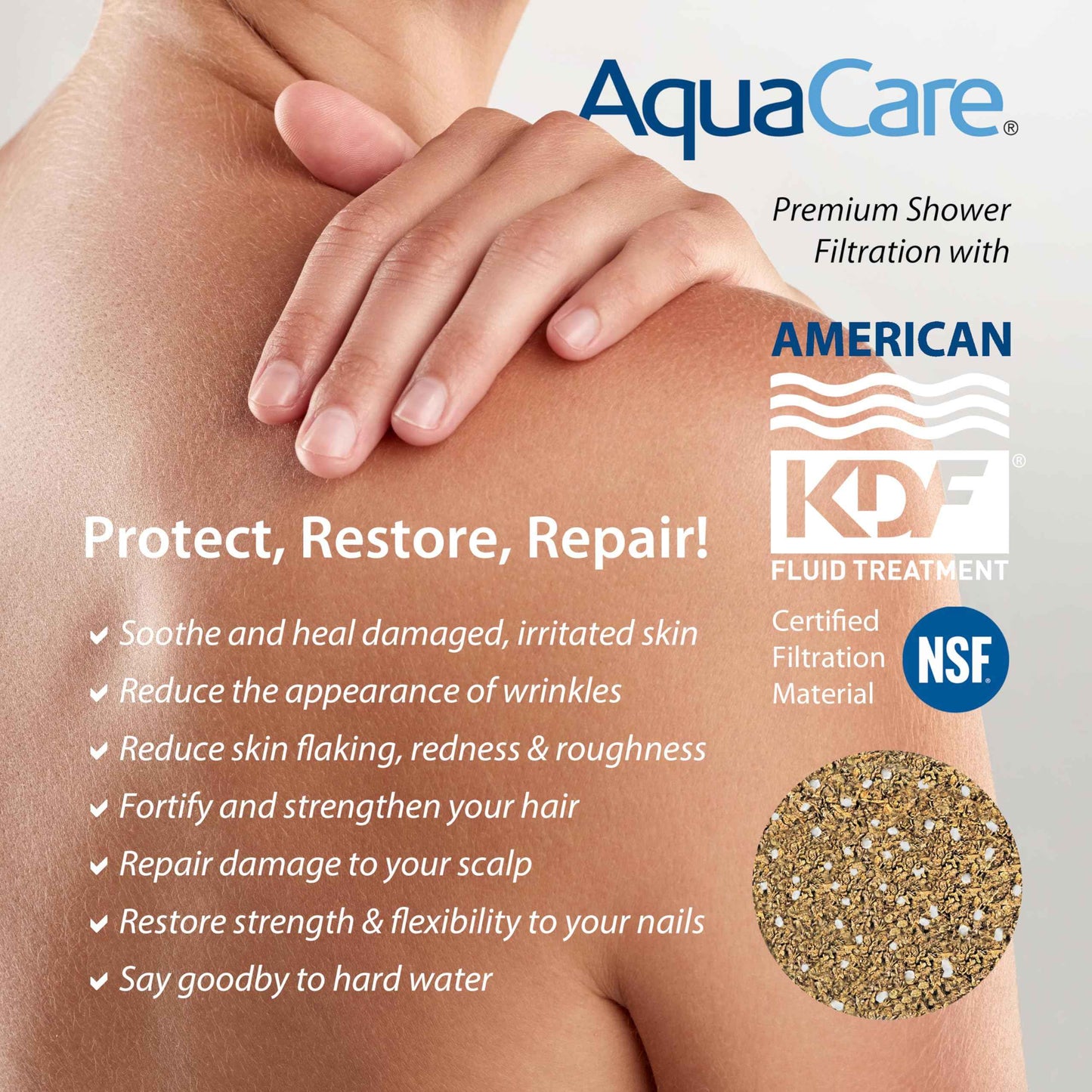 AquaCare 4X High Pressure 10 Spray Mode Filtered Showerhead - Handheld Shower Head Filters Chlorine to Heal Dry Skin, Revive Hair - Dual Power Wash Cleans Tub, Tile, Pets - Hard Water Softener, Black