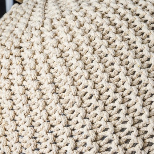 ART pinecone Woven Cotton Rope Yoga Ball Cover – 65 cm / 26" Fit Exercise Ball Chair Cover, Non-Slip & Washable, Decorative Balance Ball Cover for Home, Office & Fitness (Warm Ivory)