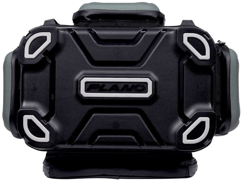 Plano KVD 3600 Signature Series Tackle Bag, Black with Red Stitching, Includes 3 Stowaway Utility Boxes, Customizable Fishing Storage, Water-Resistant TPE Coated Fabric