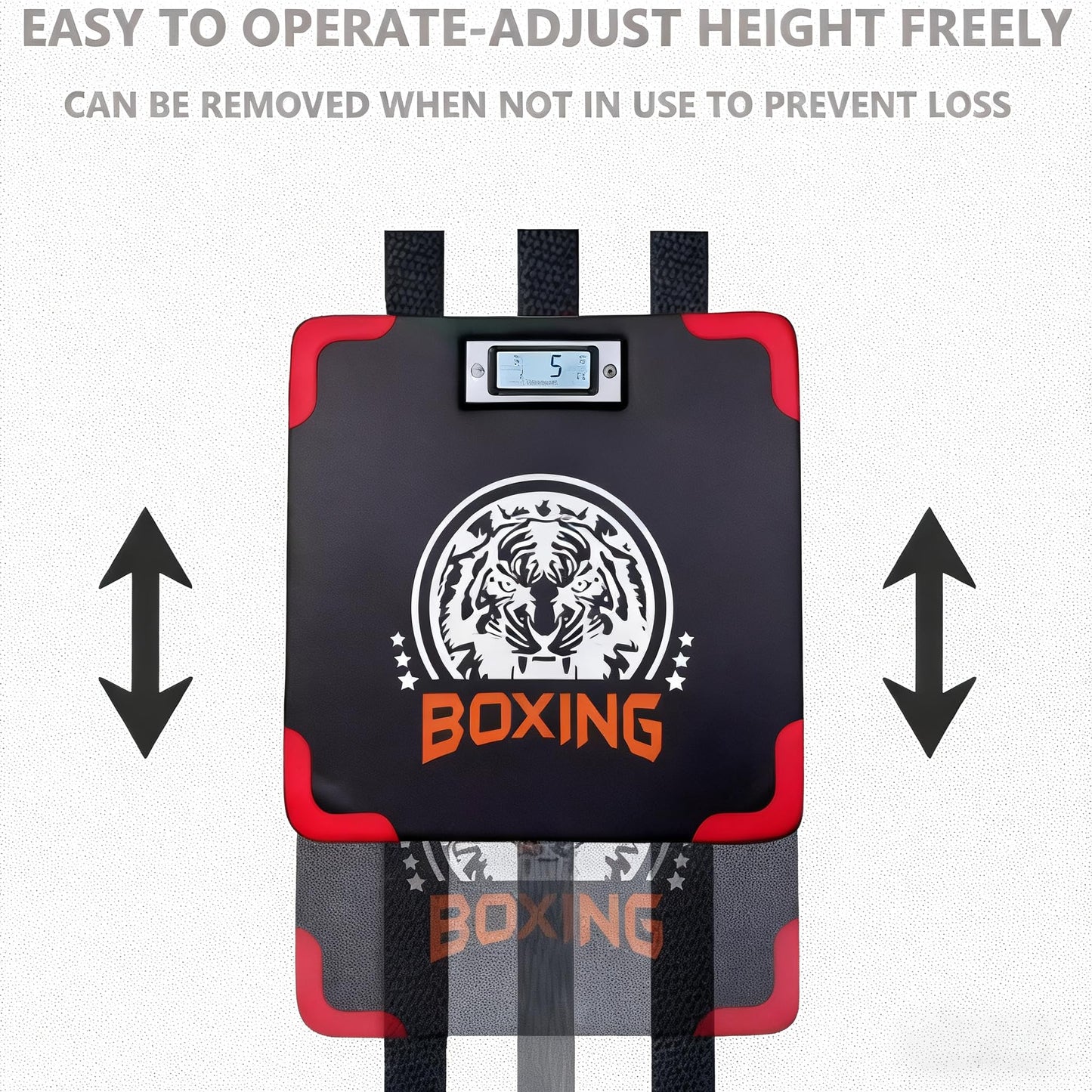 Boxing Strength Tester, That displays Strength and Speed, a Punch Machine with Adjustable Height, a Household Boxing Wall Hanging Machine, Adult and Kids Boxing Training Equipment.