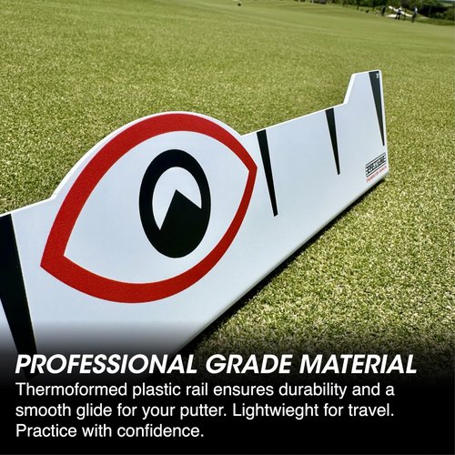 EyeLine Golf Quick Look Mirror and 70 Degree Edge Putting Rail – Compact Golf Training Aid for Putting Stroke with Slight Arc – Use on Indoor Greens or Outdoors (Edge Putting Rail)