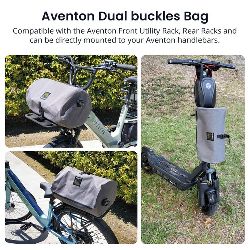 Aventon bike handlebar bag | Versatile Handlebar and Rear Rack bike bag | Lightweight and Durable bike bags for bicycles rear rack | Easy On-and-Off Attachment | Perfect for Essentials