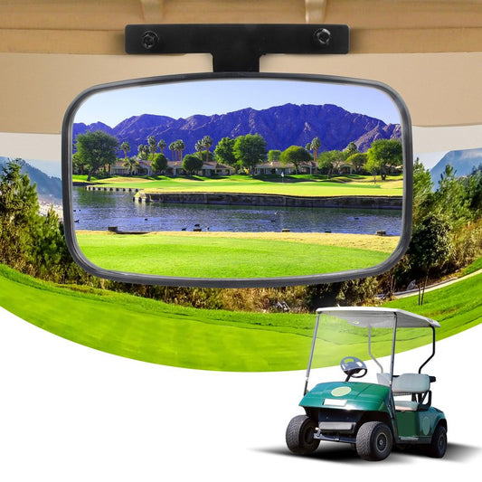 KAKABAS Universal Golf Cart Wide Rear View Mirror 8.07'' x 5'' Wide Panoramic Rearview Mirror for EZGO Club Car Yamaha