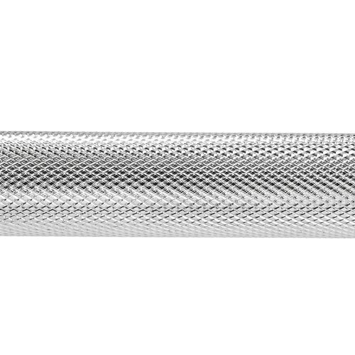 Sunny Health & Fitness 60 Inch Threaded Chrome Barbell Bar, 1 Inch Barbell Diameter with Ring Collars - STBB-60
