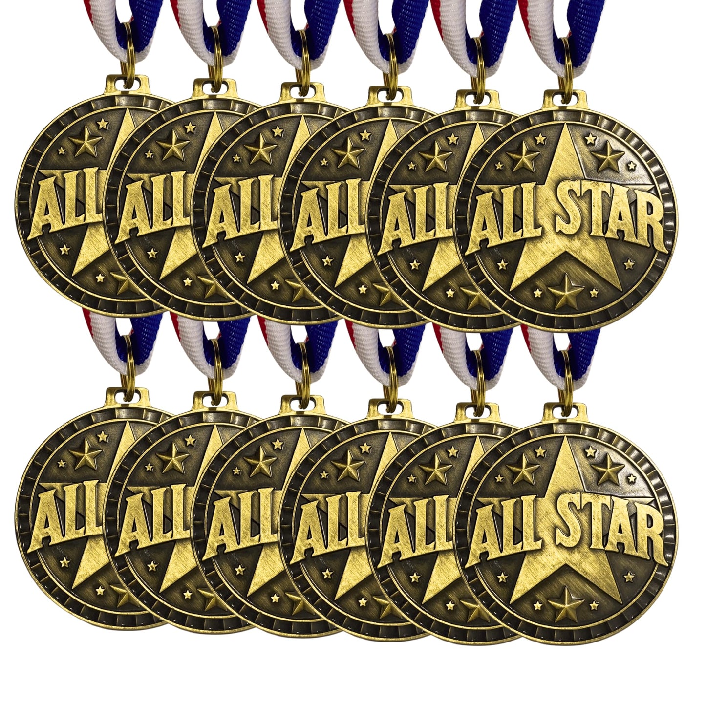 We Da Goat All Stars Medals - 2" All Star Award for Baseball Accessories, Football Accessories, Perfect for Baseball Necklace Gifts and Basketball Award for All Stars (1 Medal)