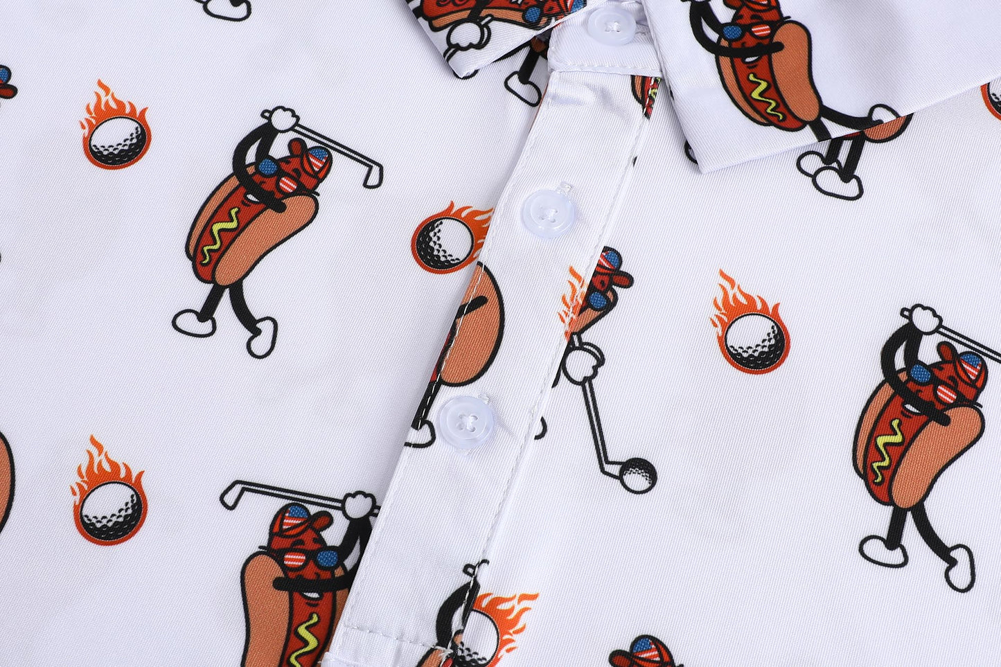 Men's Golf Polo Shirts Short Sleeve Performance Moisture Wicking Dry Fit Funny Golf Polo Shirts for Men
