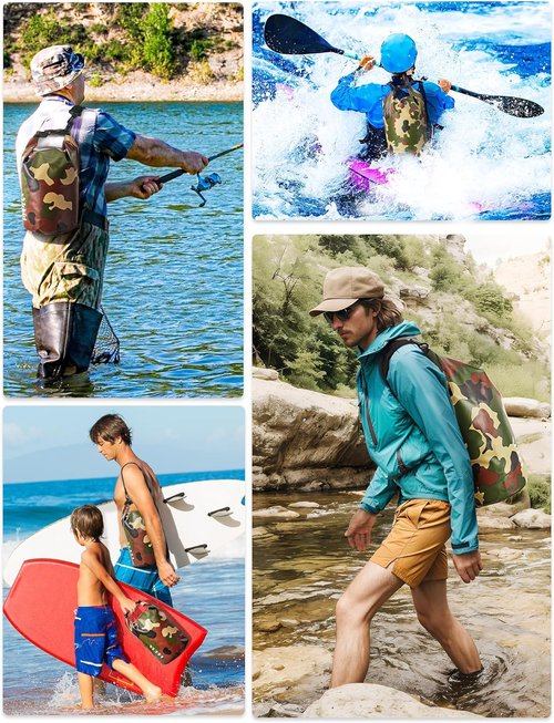 HEETA Waterproof Dry Bag - Lightweight Roll Top Storage Backpack with Emergency Whistle | 5L/10L/20L/30L/40L