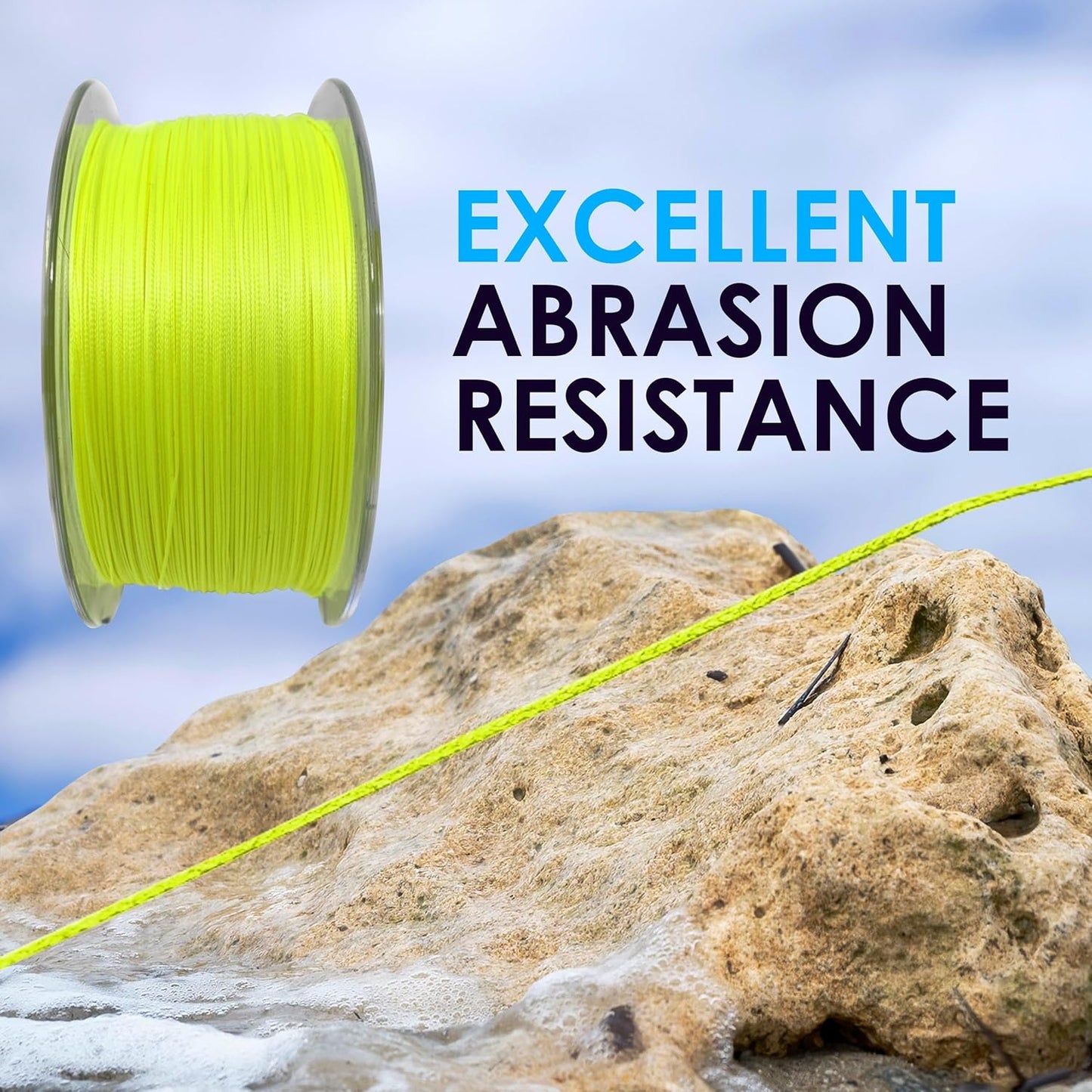 Reaction Tackle Hollow Core Braided Fishing Line - 16 Strand Braid for Freshwater & Saltwater Fishing