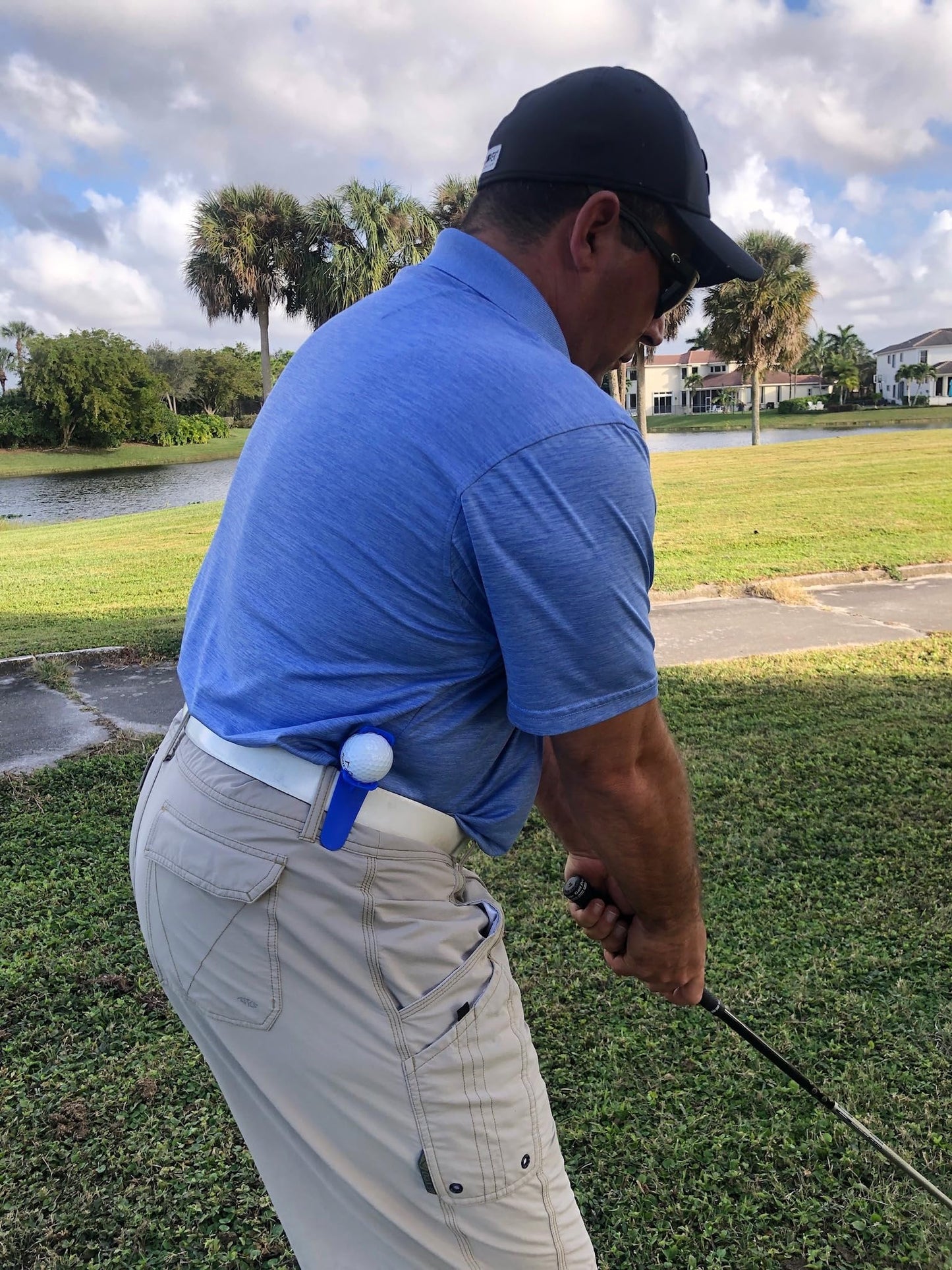 BALL POP Golf Ball Holder & Ball Marker for Waistband, Skirt, and Belt - Unique Fun Golf Accessory Gift for Men, Women, & Kids | Pink