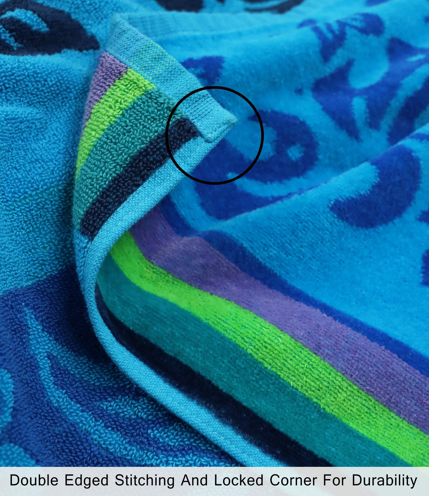 COTTON CRAFT Hooded Beach Towel for Adults – Oversized 39x68 Towel with Hood - 100% Cotton Velour Terry Jacquard Pool Bath Wrap - 450 GSM Soft Absorbent Quick Dry – Tropical Hibiscus Aqua Blue Purple