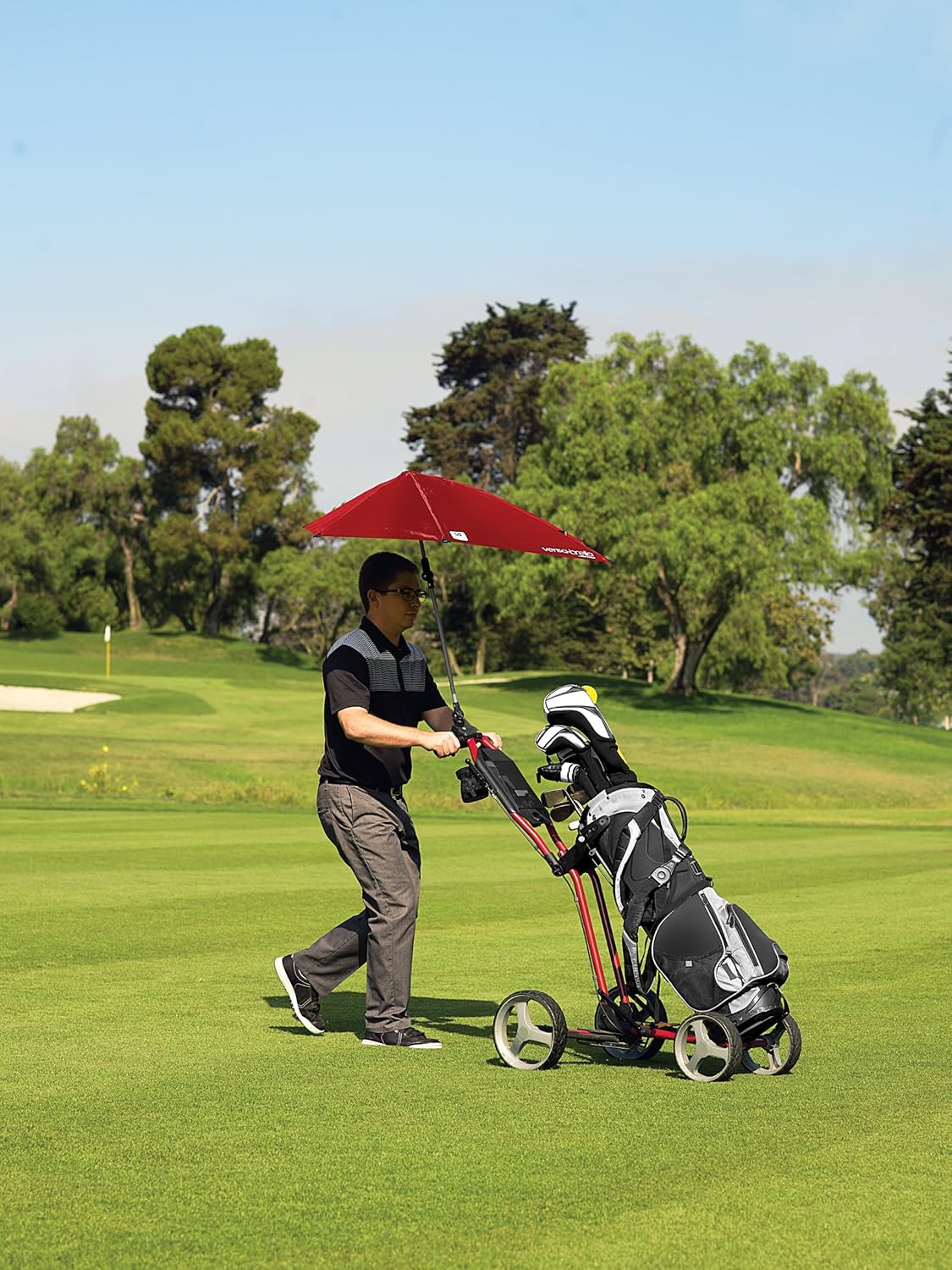 Sport-Brella Versa-Brella SPF 50+ Adjustable Sun Umbrella with Universal Clamp - Portable & Versatile