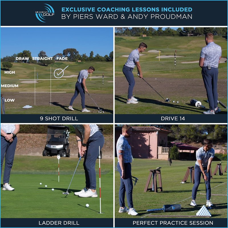 ME AND MY GOLF Ball Collector and Holder (Aluminium Tube) - Includes Instructional Training Videos