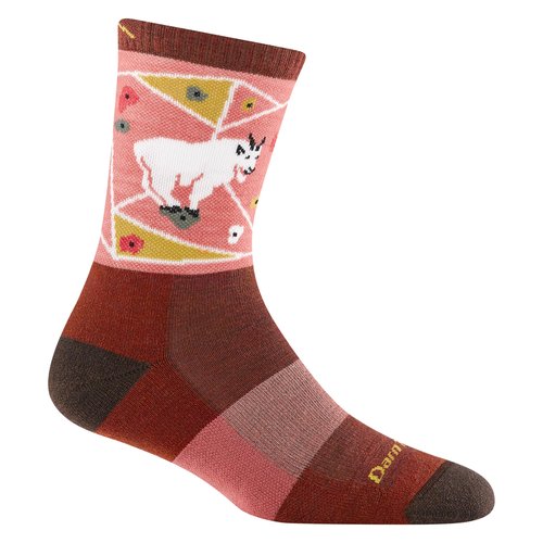 Darn Tough Vermont Womens Critter Club Micro Crew Lightweight with Cushion Canyon Large