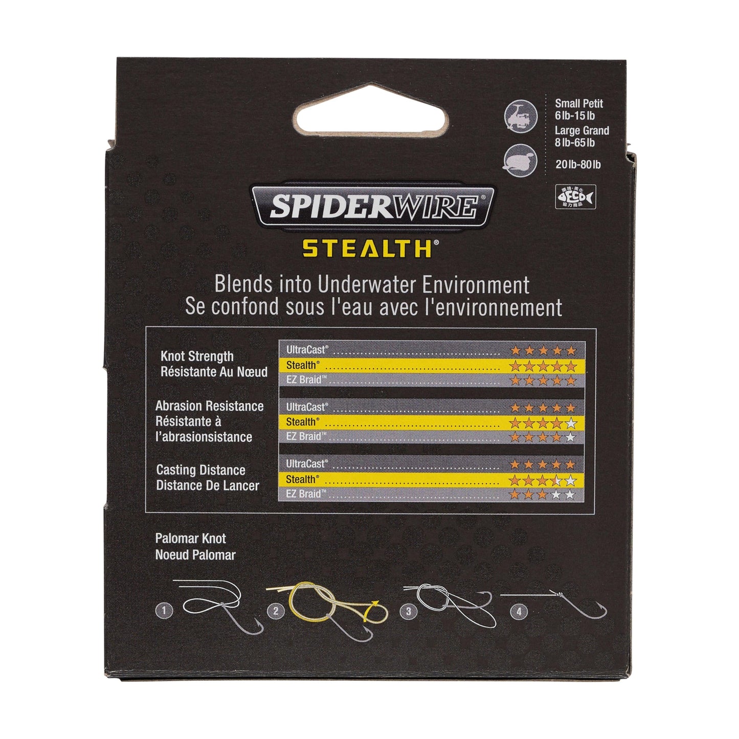 SpiderWire Stealth® Camo Braided Fishing Line, 8lb | 3.6kg, 125yd | 114m Fishing Line, Suitable for Saltwater and Freshwater Environments