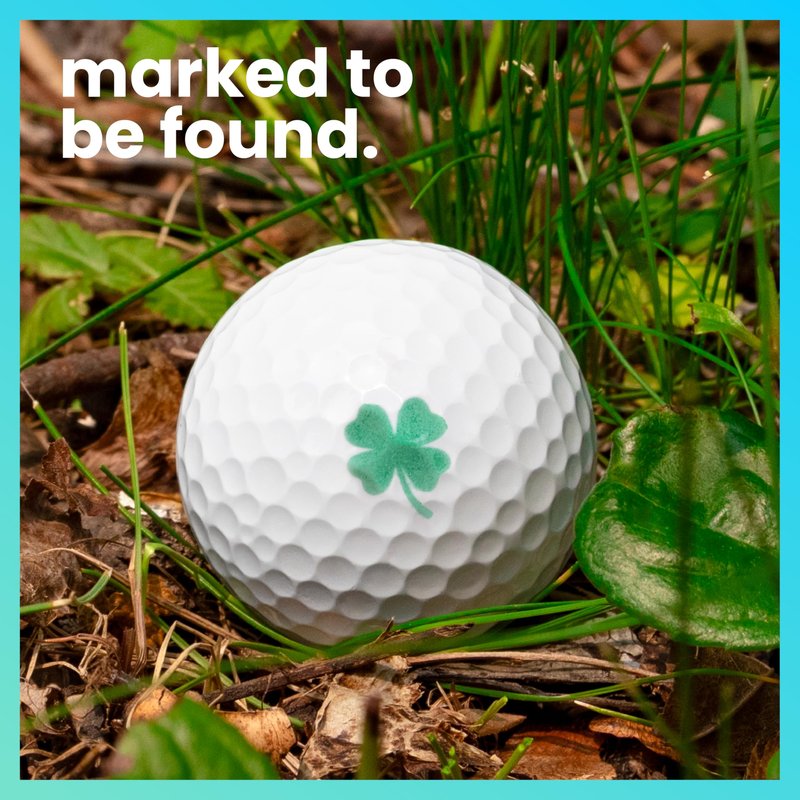 ExcelMark Clover Golf Ball Stamp Gift Set with Tin and Lanyard