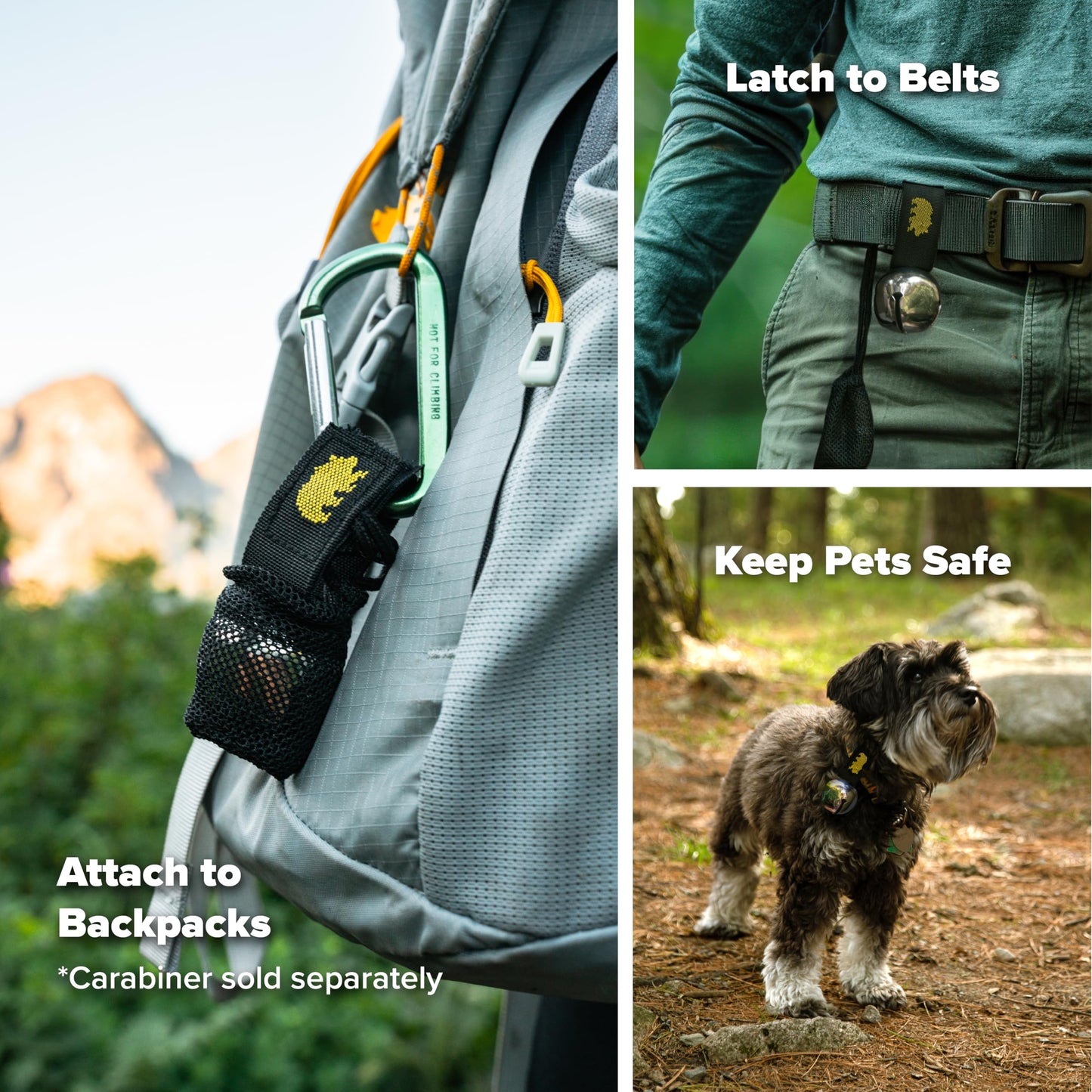 Coghlan's Magnetic Bear Bell with Silencer - Hiking Safety Gear for Wildlife Alert -Silver