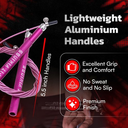 Jump Ropes for Fitness with 2 Adjustable Jumping Rope Cables - Cross Rope Jump Rope Set for Men and Women - Speed Rope for Crossfit, Boxing, Workout - Indoor and Outdoor Jump Ropes for Working Out