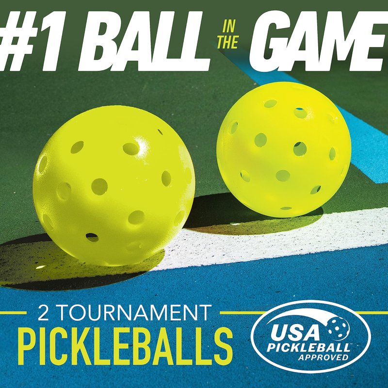 Franklin Sports Pickleball Paddle and Ball Set - Aluminum - Jet - 2 Player - USAPA Approved