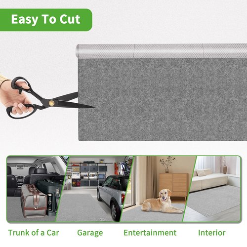 10L0L Golf Cart Parking Garage Mat (8.85' x 5.0' Ft) - Oil Absorbent, Waterproof, Slip-Resistant Garage Floor Mat for Yamaha, Club Car, EZGO, ATV, UTV and Motorcycles