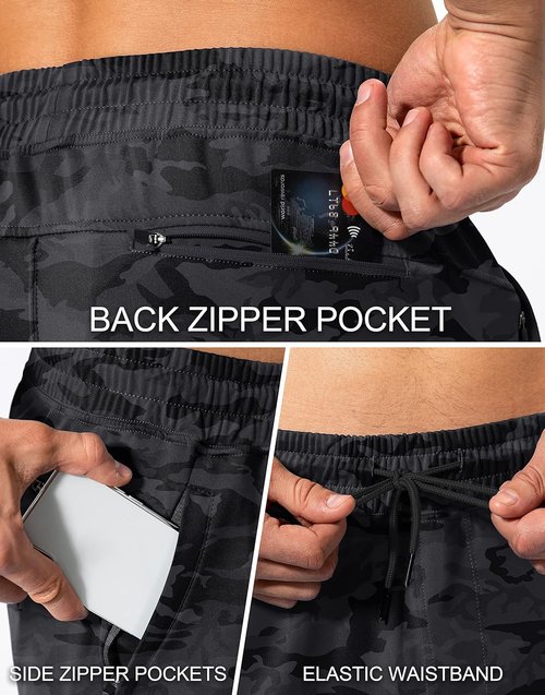 G Gradual Men's Athletic Sweatpants - Zipper Pockets for Running & Training | Comfortable Joggers