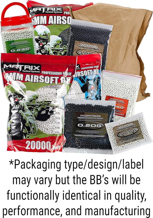 Matrix Airsoft - Match Grade 6mm Glow In The Dark BBs | High Precision & Enhanced Visibility