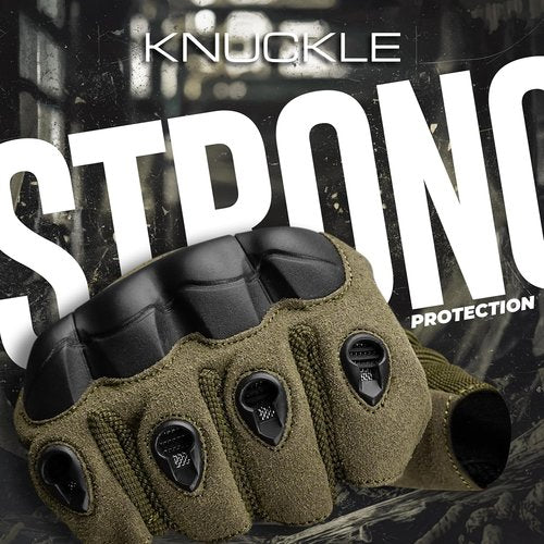 J.A.G. Tactical Gloves for Men - Fingerless Design with Hard Knuckle Protection | Ideal for Cycling, Airsoft & Hiking