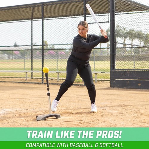 GoSports Baseball & Softball Pro Batting Tee - Heavy-Duty Tripod Base & Adjustable Height