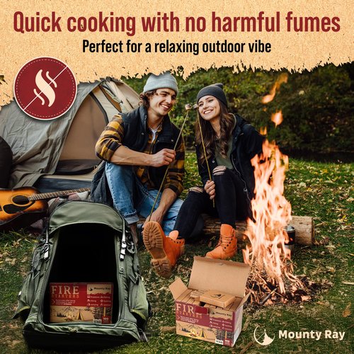 100 pcs Fire Starters for Campfires - Natural Fire Starters Sticks - Water Resistant & Odorless - All-Weather Charcoal Starter - for Indoor and Outdoor Use