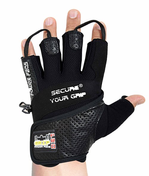 2017 Tips 2 Weightlifting Gloves Protect Your Hands & Improve Your Grip Best Body Building Fitness Exercise Accessories (Black, X-Large 8 5/8" - 9 1/2")
