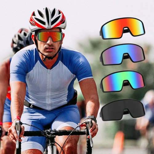 FEISEDY Sports Cycling Sunglasses 4 Lenses Baseball Fishing Ski Running Trekking Golf UV400 Mirrored Sun Glasses B2962