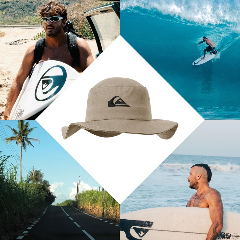 Quiksilver Boys Kid's Bushmaster Sun Protection Floppy Visor Bucket Hat - UV Shield, Summer Beach Cap, Outdoor Wide Brim, Adjustable Fit, Lightweight, Breathable, Camo, One Size
