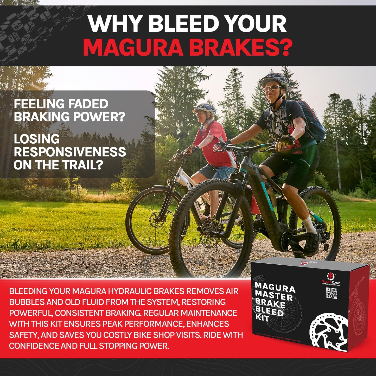 BleedZone Magura Brake Bleed Kit for Hydraulic Disc Brakes with 2X 60ml Mineral Oil Brake Fluid, 20ml Syringes & Hose Fittings, MT Series Compatible, Easy MTB Bleed Kit for Hydraulic Brakes